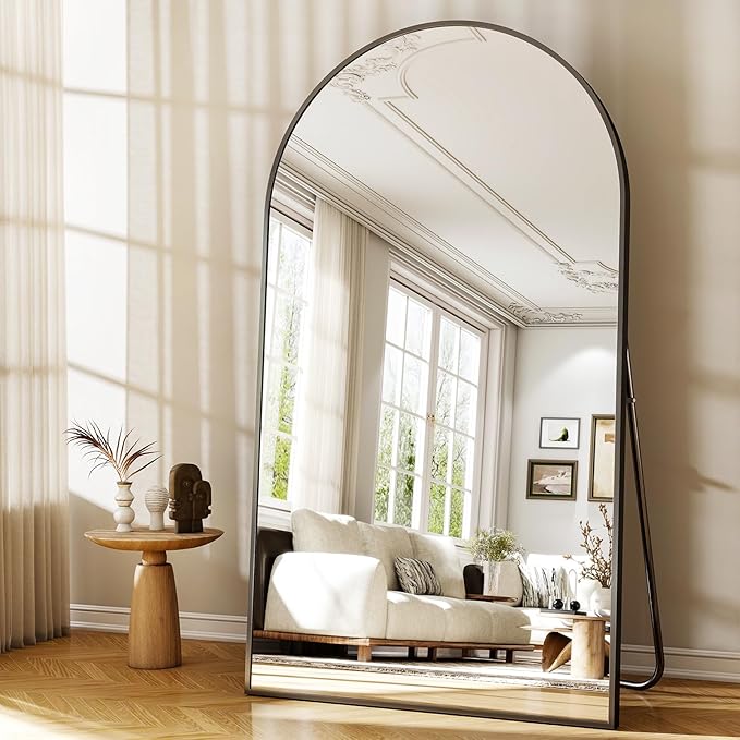 Leaning Mirror Arch Wall-Mounted Mirrors - Aluminum Alloy Frame Modern Simple Home Decor